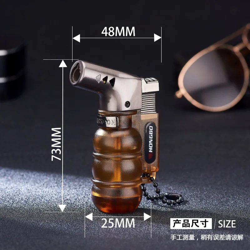 Turbo Jet Windproof Spray Gun Visible Butane Gas Lighter Cigar Pipe Cigarette Accessories Outdoor Camping Ignition Tool