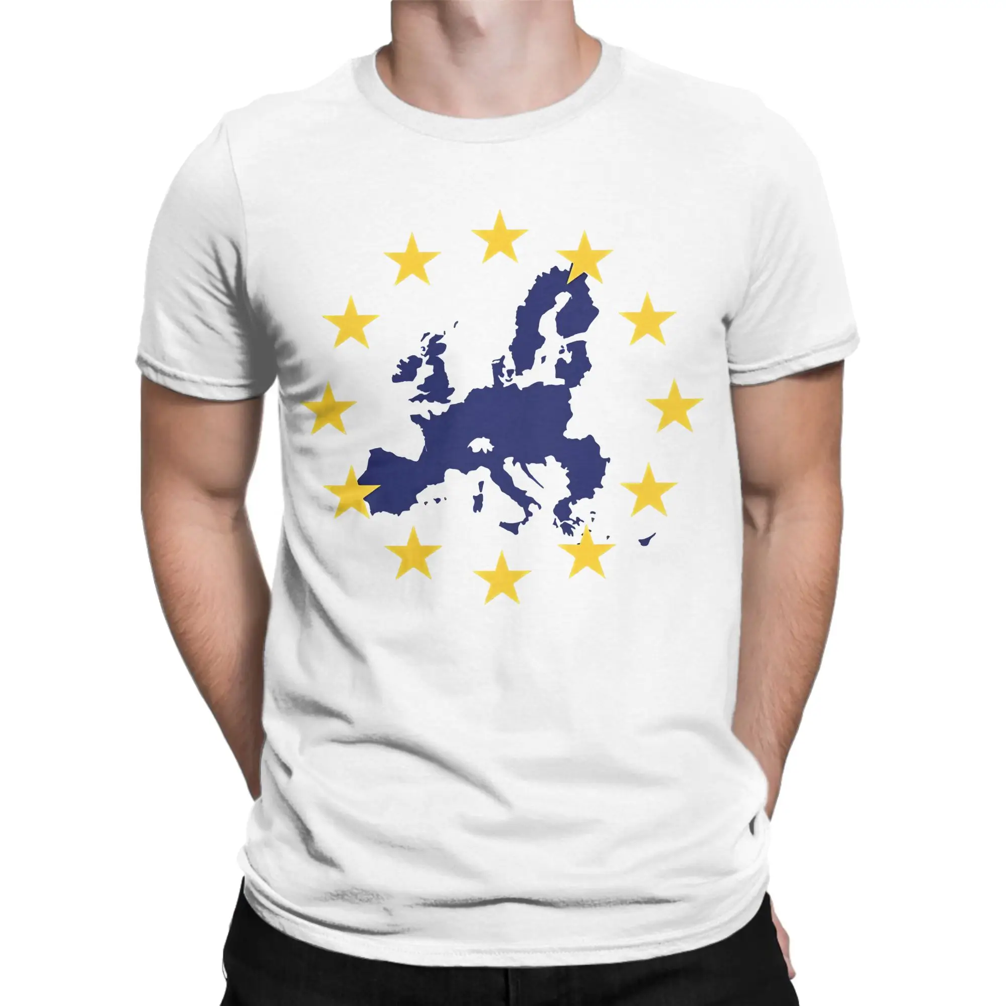 Europe Country History European Continent Nation Cotton T-Shirt For Man Beach  Y2K Basic T Shirts Tees Plus Size Cheap Clothes