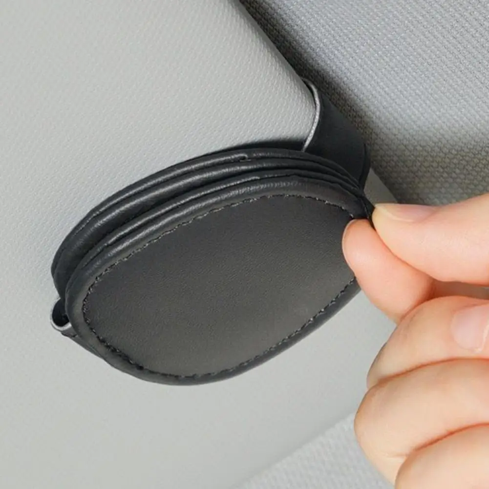 Car Magnetic Sunglasses Holder Versatile Car Sun Visor Organizer Magnetic Sunglasses Holder Card Storage Rack Scratch-resistant