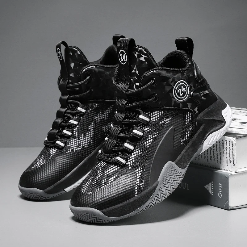 

Children‘s Basketball Shoes Anti-slip Ankle Support Sneakers High-Top Breathable Boys Girls Athletic Shoes Kids Running Shoes