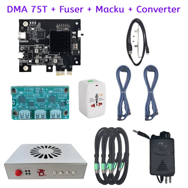 75t Dma Bundle - FPGA Dma 75t Card + HDMI Fuser Fusion Device +