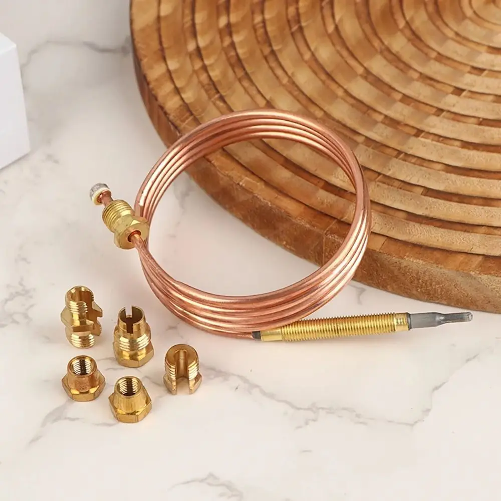 1Set M6 Thermocouple Replacement Set 60/90/120/150cm Universal Thread Gas Stove Probe Gas Valve Induction Line