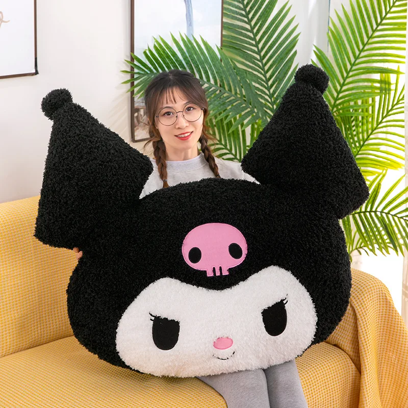 Oversized Kuromi Melody Soft Stuffed Toy Pillow Cushion Cute Cartoon KT Cat Doll Sofa Sanrio Hello Kitty Plush Toy