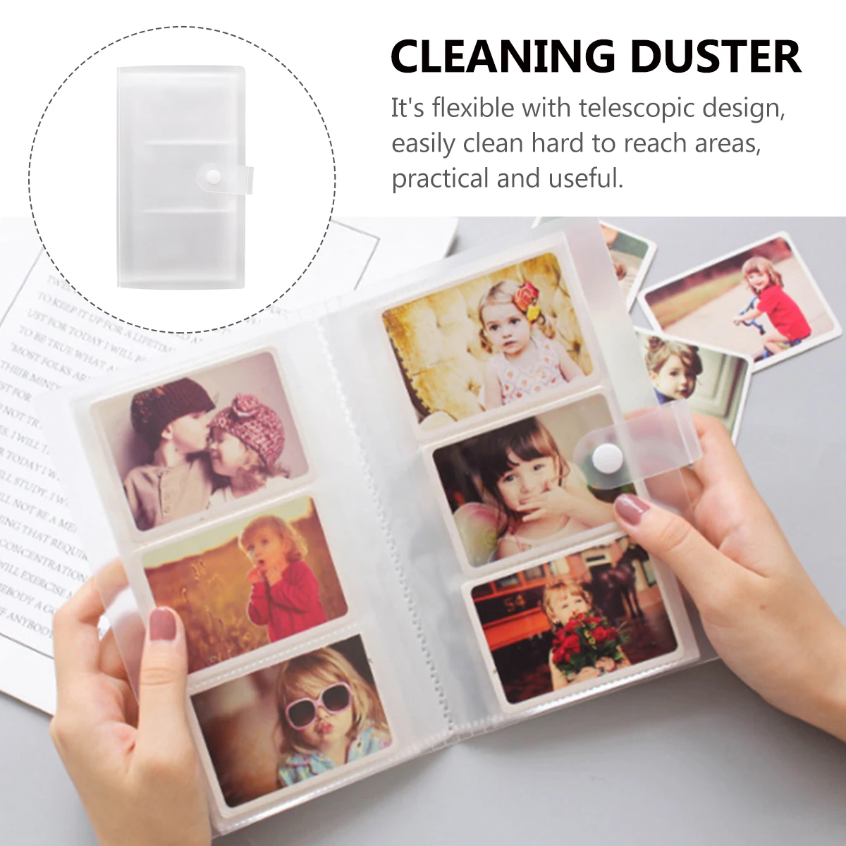 

4 Pcs Business Cards Holder Name Cards Organizer 120 Slots Office Supplies Premium Material Simple Design Photo Album