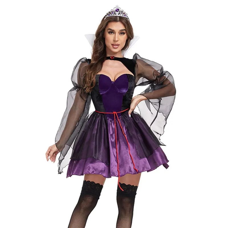 

Halloween Princess Costume Woman Queen Tutu Playsuit Cosplay Party Movie Birthday Party Stage Costume Masquerade Fancy Dress