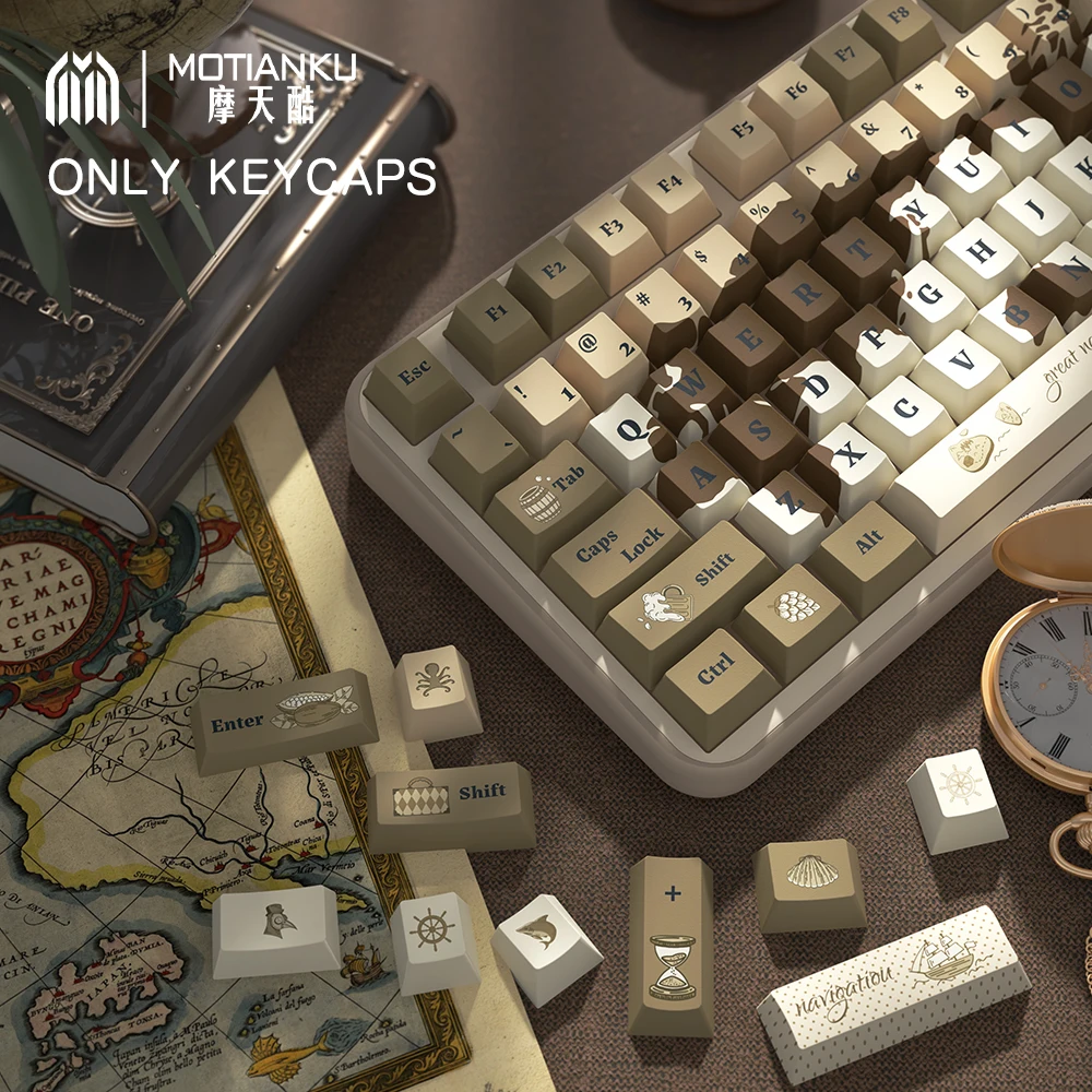 

158 Keys The old world keycaps Japanese/Korean/German/Spanish/French Keycap ISO layout Cherry Profile For Custom Key cap