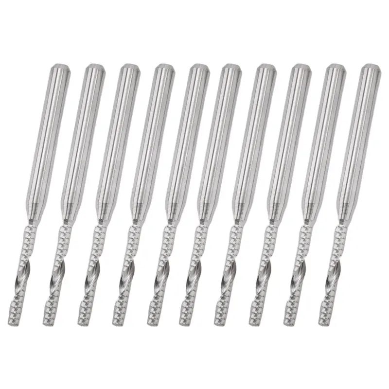 ABRW-10 PCS 2Mm X 15Mm Carbide Single Flute End Mill Router Bit Parts For Engraving Machine