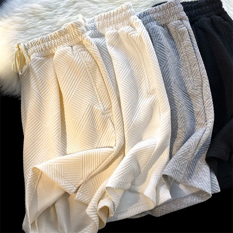 Summer New Personalized Stripe High Street Sports Shorts For Men And Women Fashion Brand Drawstring High Waist Couple Casual