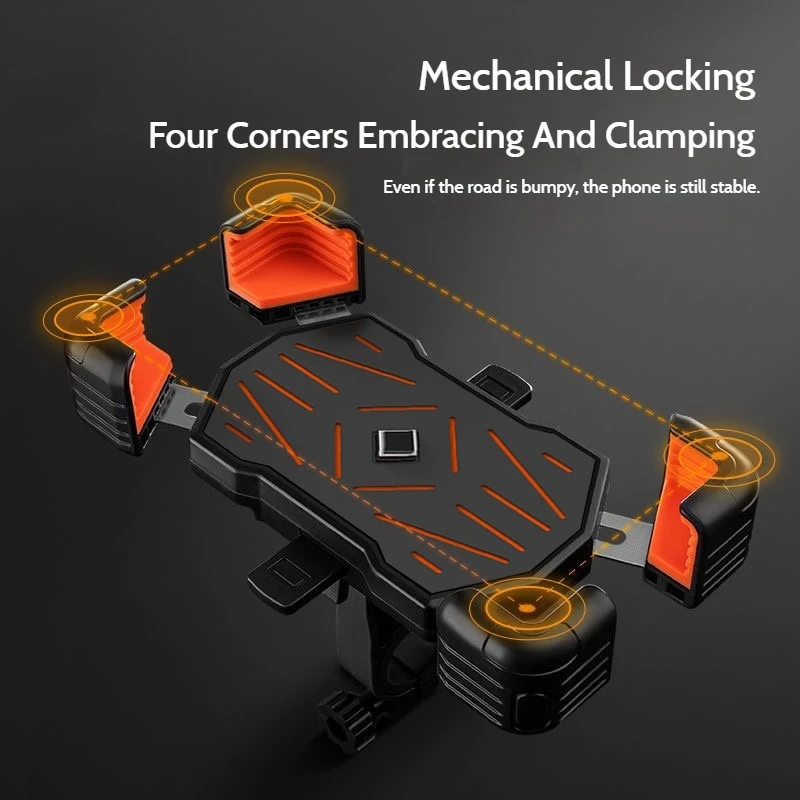 Riding Navigation Bracket Electric Motorcycle Navigation Bracket Rider Artifact Stainless Steel Bracket One-Handed Access.