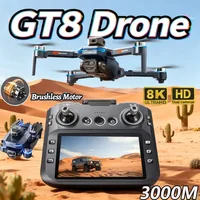 Nuevo drone GPS 4K grado profesional 8K cámara de visión de vuelo control remoto función de evasión de obstáculos control remoto de pantalla grande avión de control remoto plegable juguetes para niños regalo