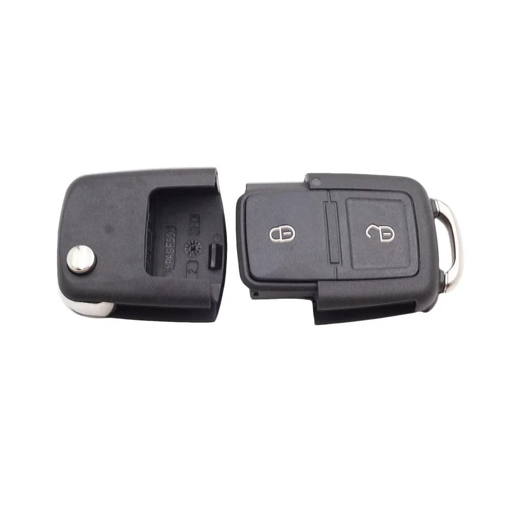 Coque de clé de voiture pliable Cocolockey, 2/3 boutons, sans support, VW Golf 4 5 Passat B5 B6 Polo Touran, Seat Skoda