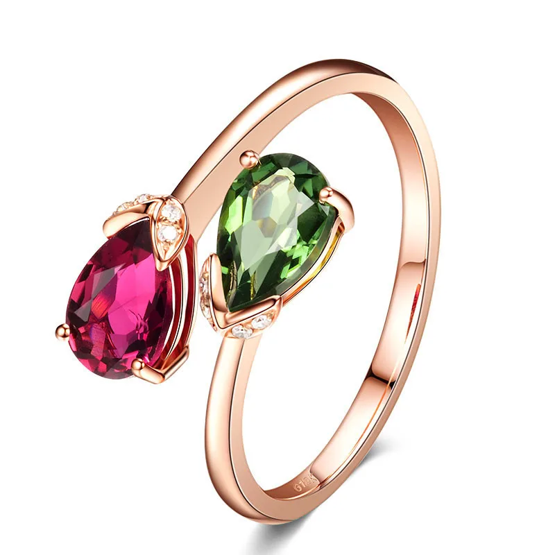 Hot-selling luxurious and fashionable water-drop style ring made of silver, suitable for women in Japan and South Korea.