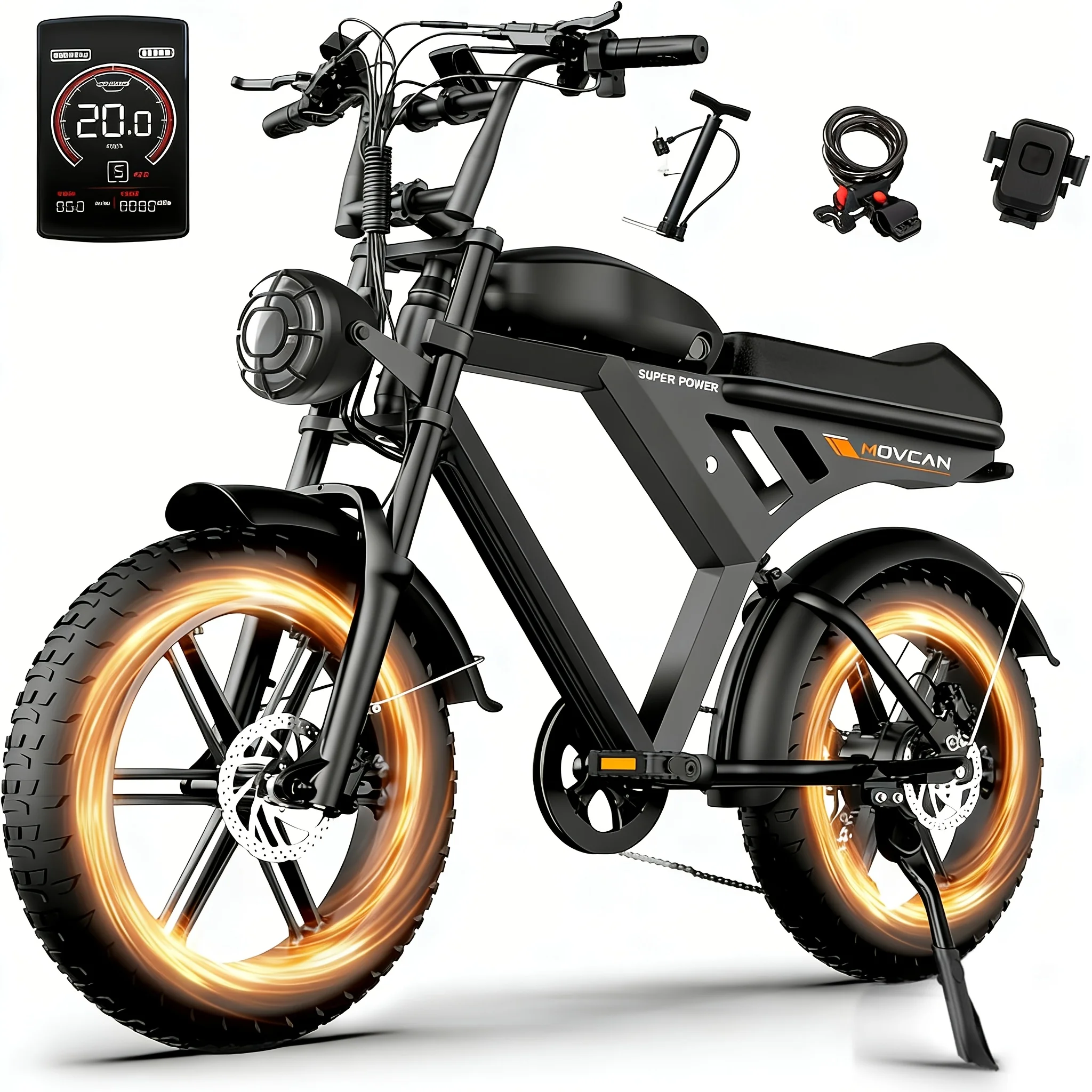 V30 Adult Electric Bicycle, 20MPH, 749W Brushless Motor, Detachable 48V15.6AH Battery. Hydraulic Disc Brakes + Dual Front Fork S image 2