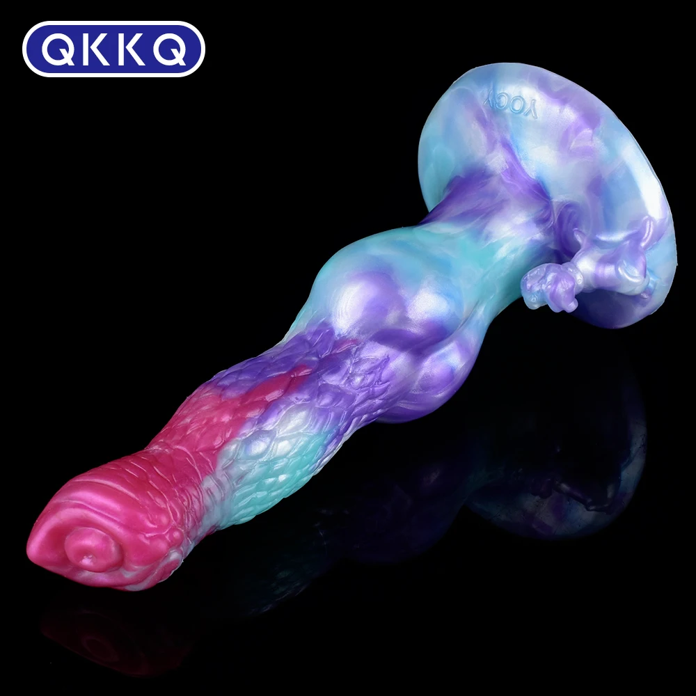 

QKKQ New Silicone Female Anal Plugs Massage Anal Vagina Orgasm Experience With Animal Dog Knot Dildo Fascinating Sex Toys 18+