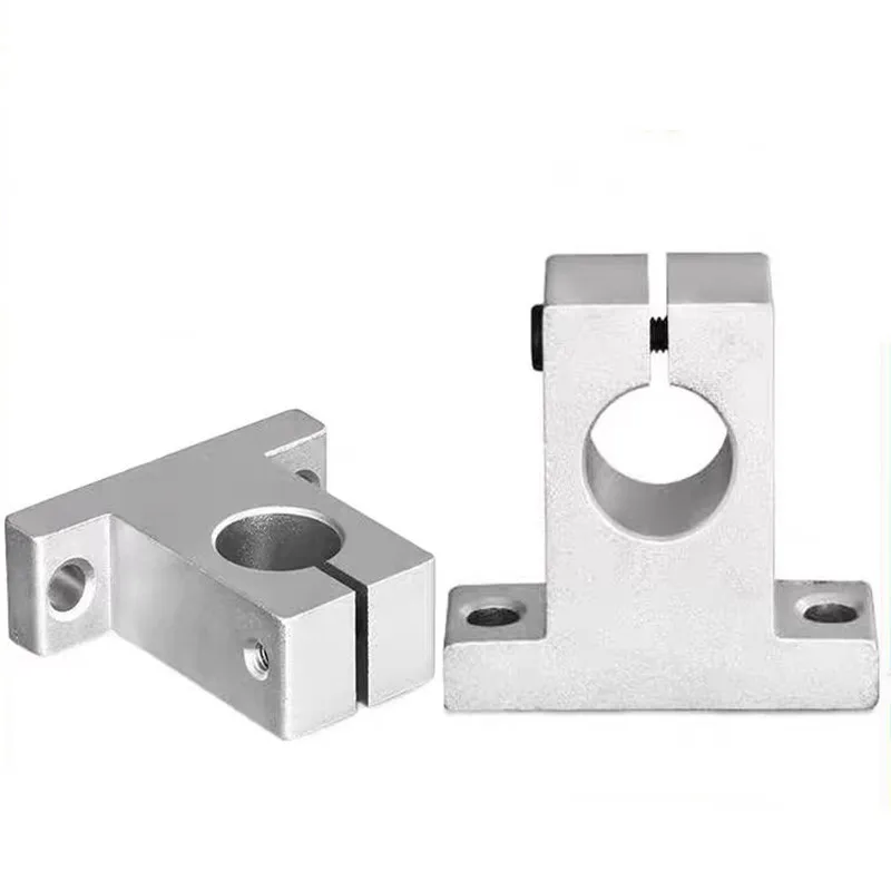 1pc Linear Optical Axis SK Vertical Support Aluminum Alloy Bearing Frame Polished Rod Holder SK 8mm to 60mm