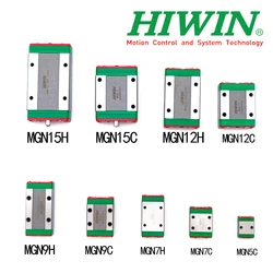 HIWIN Original Slide Block Miniature Linear Rail Guide MGN5C MGN7H MGN7C MGN9H MGN9C MGN12C MGN12H MGN15H MGN15C linear rail