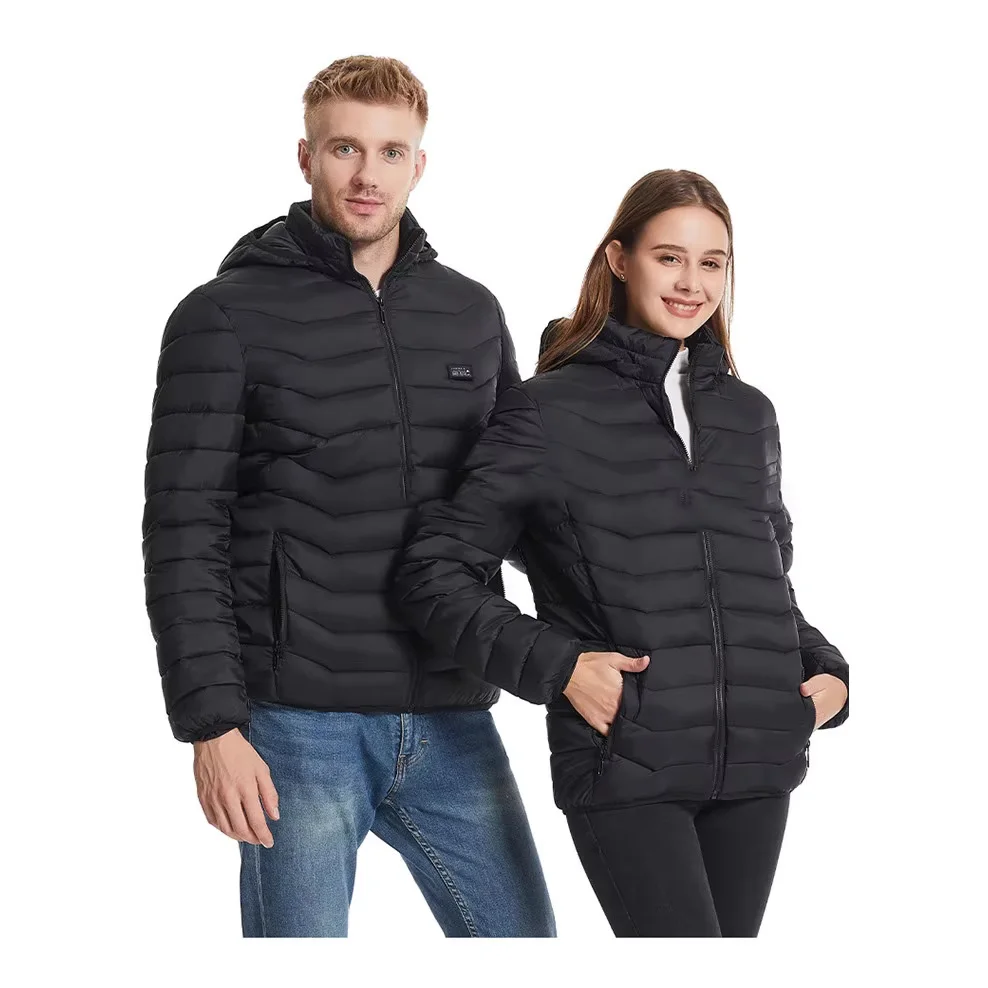 17 منطقة التدفئة سترة الرجال الشتاء الدافئة معطف سميك الذكية المزدوج التحكم USB التدفئة وسادة مبطنة في الهواء الطلق الملابس القطنية الدافئة #4