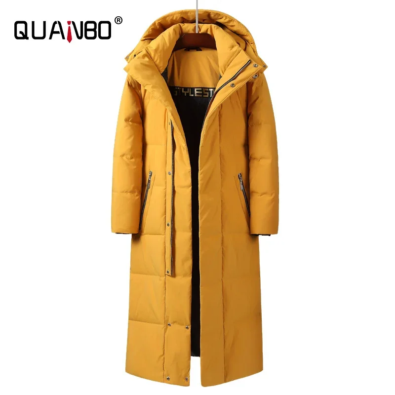 2023 New Coed Winter Cold resistant Down Jacket -30 High Quality Men\'s Women X-Long（Winter) Warm Fashion Brand Red Parkas S-5XL