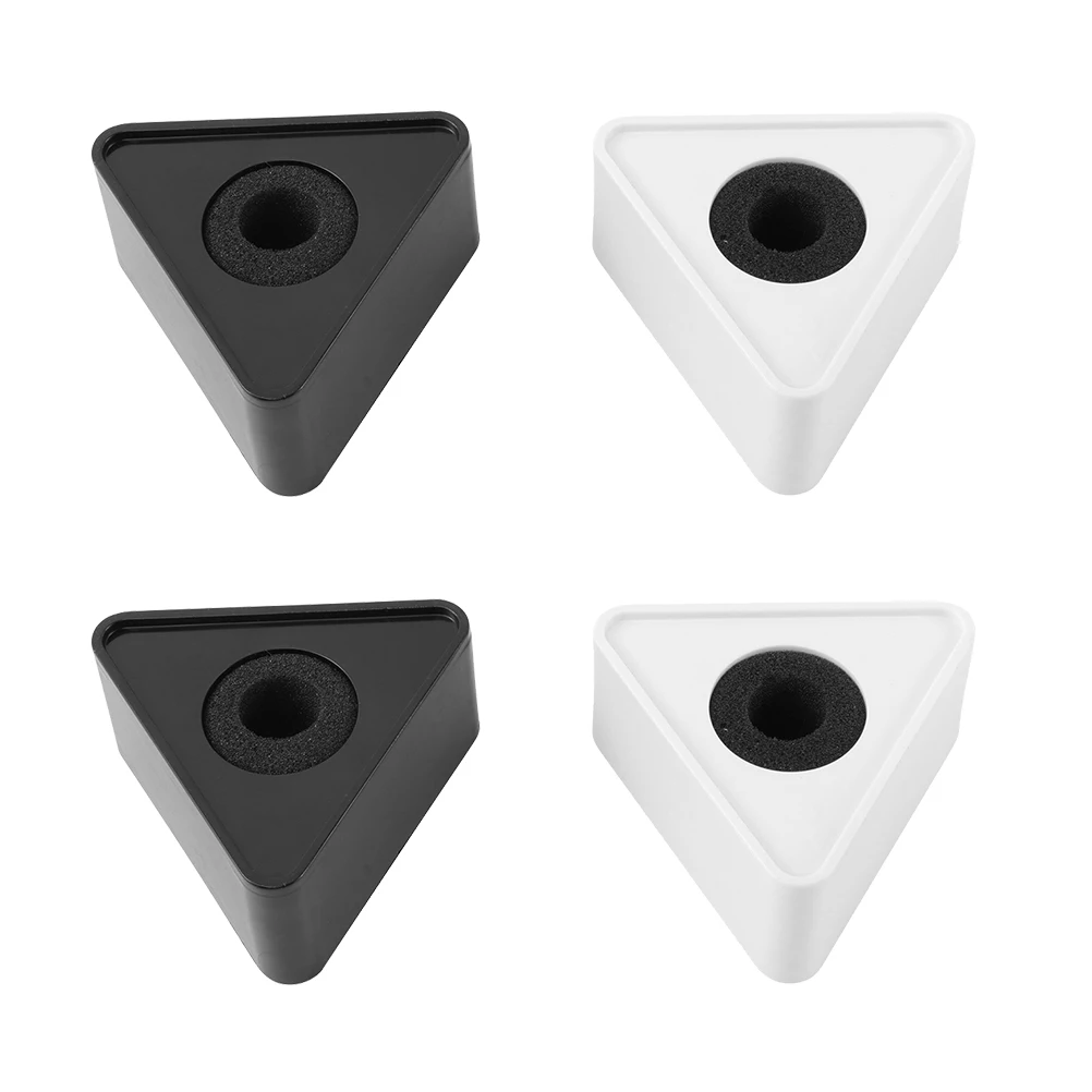 

4pcs Triangle Microphone Station Logo Flag Accessories ABS Material Creative Design Practical Easy to Carry Large Logo Display