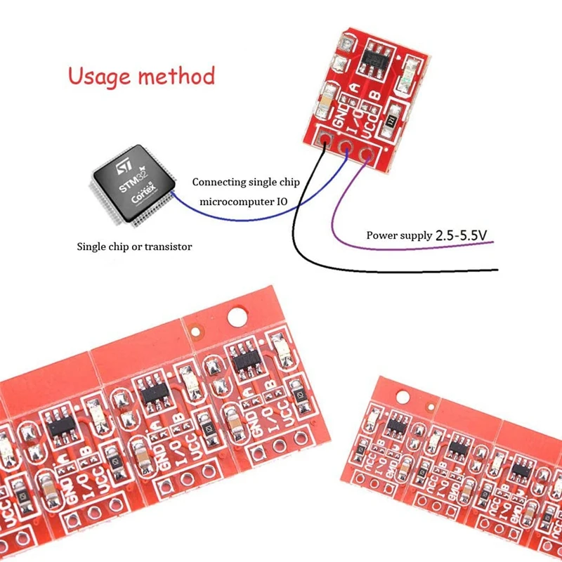 100Pcs TTP223 Touch Key Switch Module Touching Button Self-Locking/No-Locking Capacitive Switches Single Channel