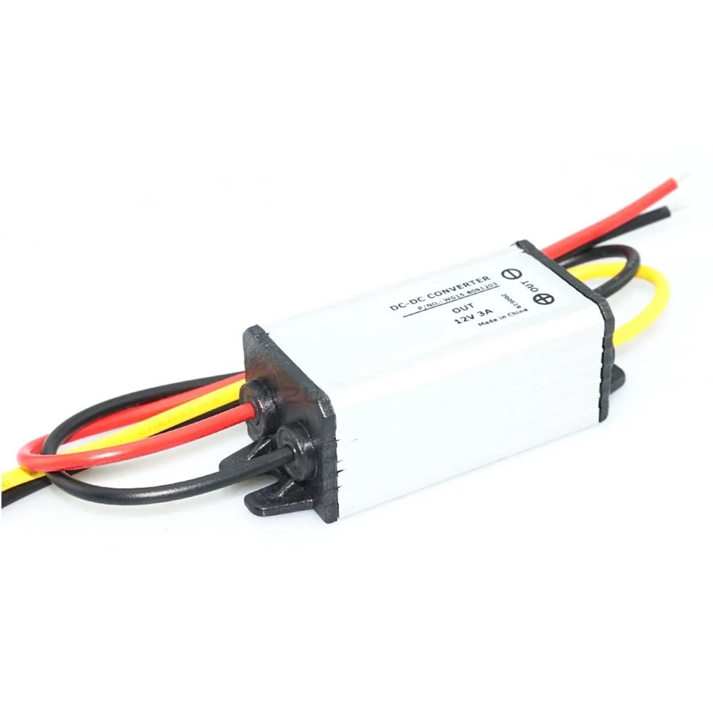 Robust IP67 Waterproof 15-80V to 12V 3A DC-DC Converter Voltage Regulator for Heavy-Duty Vehicle and Marine Environments
