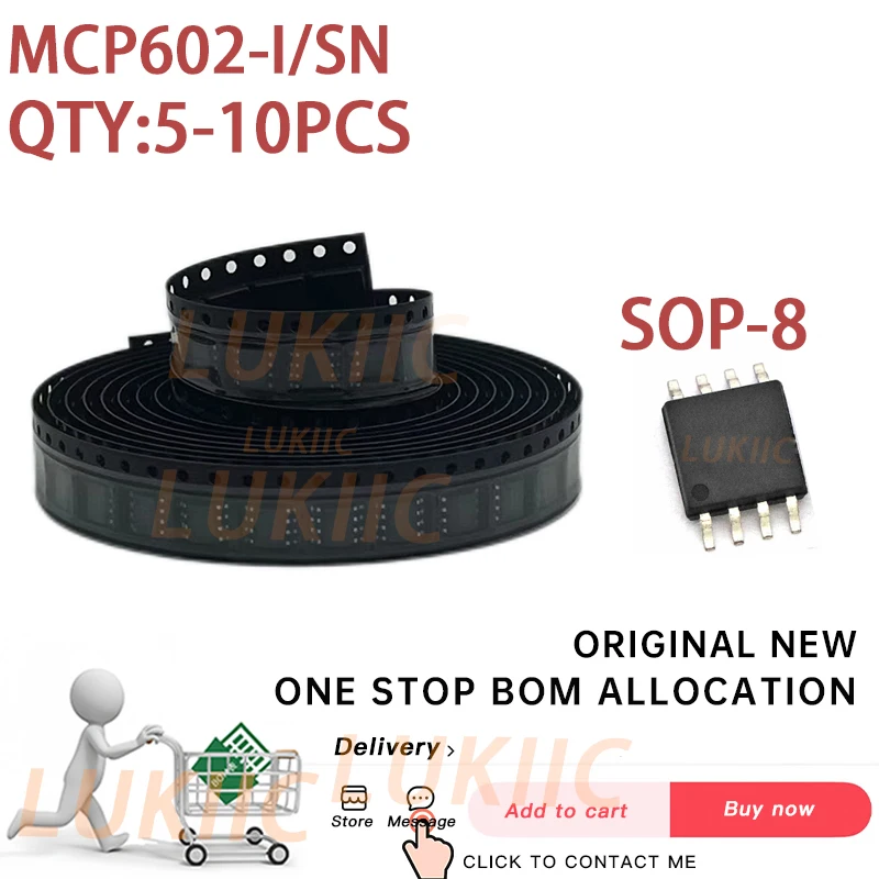 

(5-50PCS) 100% New MCP602-I/SN MCP602 MCP6021 SOP-8