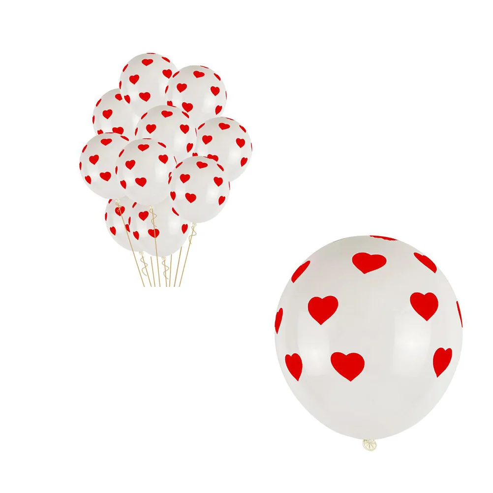 

100 Pcs Red Decorative Latex Heart Pattern Balloons for Wedding Party Supplies Balloon Kit Enjoy Memorable Moments