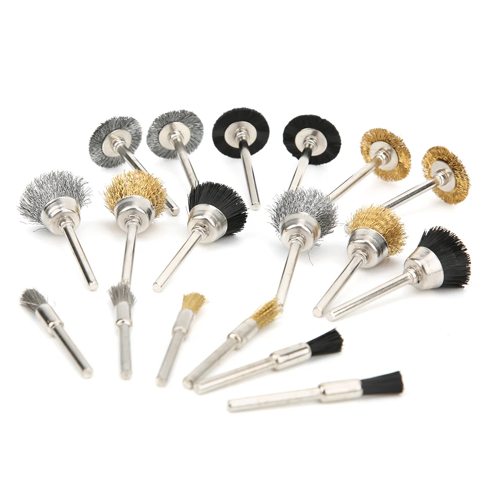 Polishing Wire Wheel Rotary Tool Accessory Aluminum Wire Wheel Cup Brush Polishing Set for Electric Grinder Rotary Tool