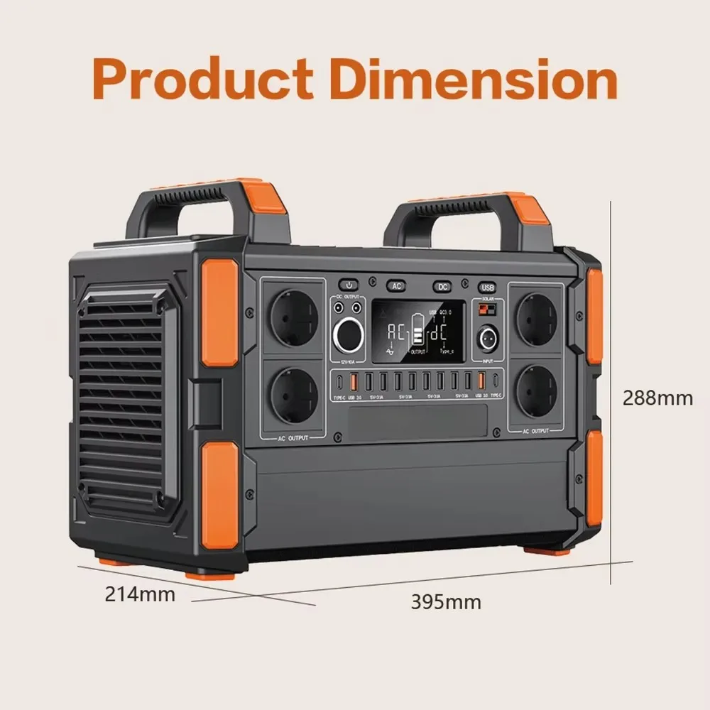 2048Wh 2200W Portable Power Station LiFePO4 Battery Solar Generator for Outdoor Camping, Home, Emergency, Solar Generator with