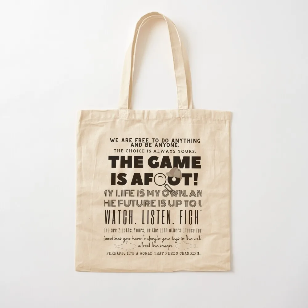 إينولا هولمز اقتباسات من إنولا هولمز Netflix فيلم حمل حقيبة المتسوق أكياس لطيف كيس مزموم حقيبة كبيرة حقيبة يد نسائية #2