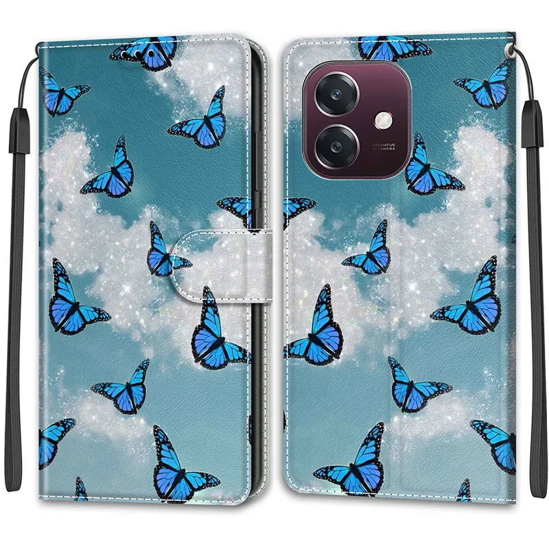 Wallet Leather Phone Case For OPPO A40 A60 A38 A58 A78 4G A59 A79 A3X A3 5G Coque Magnetic Flip Cover Stand Book Painted Cases