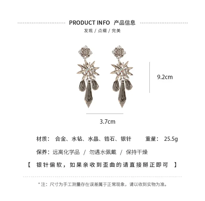 Fashion luxury elegant Zircon Earrings  jewelry