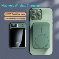 20000mAh Magnetic Qi Wireless Charger Power Bank 22.5W Fast Charging for iPhone 14 13 12 15 Samsung Huawei Xiaomi Mini Powerbank