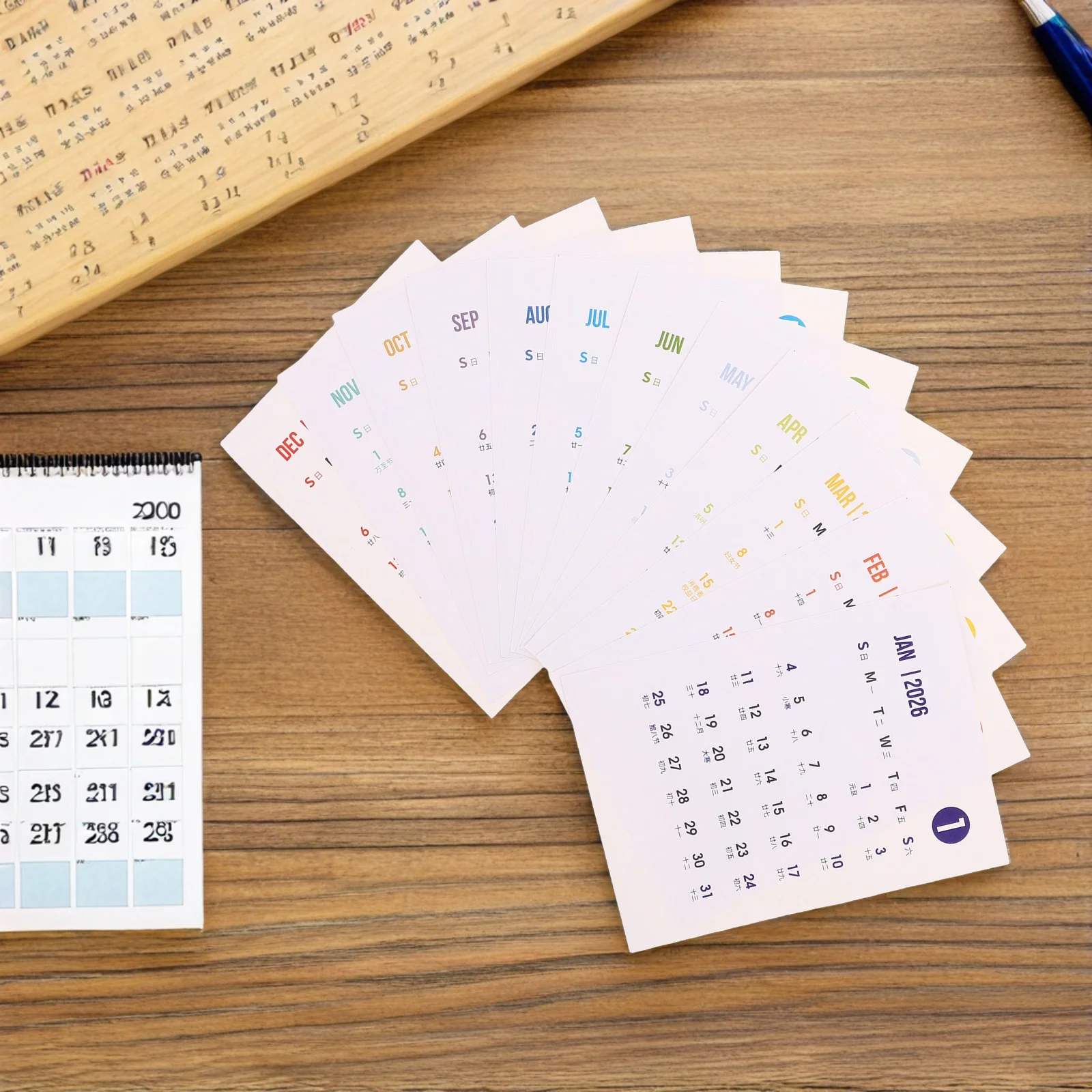 

1 Set 2026 Calendar Stickers Self Adhesive Planner Sticker Set For Journal Monthly Date Tracking Small Desktop Wall Calendar