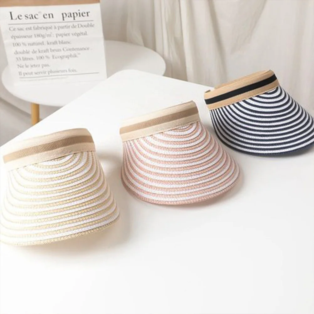 

Пустая соломенная шляпа с солнцезащитным блоком, модная бежевая летняя уличная шляпа для отдыха, аксессуар для отдыха, садоводства, пешего туризма, пустая шляпа