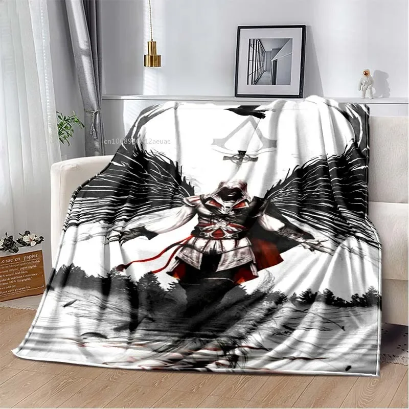 

Gaming A-Assassin S Creed Art Blanket Modern Flannel Blanket Boys Teen Gift Soft Comfortable Home Travel Blanket