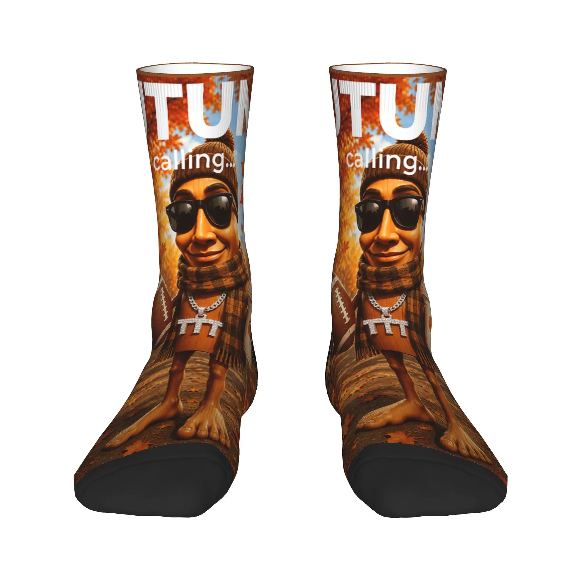 Sweater Weather Football Pumpkin Spice Cozy Fall Tung Sahur Socks Autumn  Stockings Retro Men Socks Custom Outdoor Sports Socks