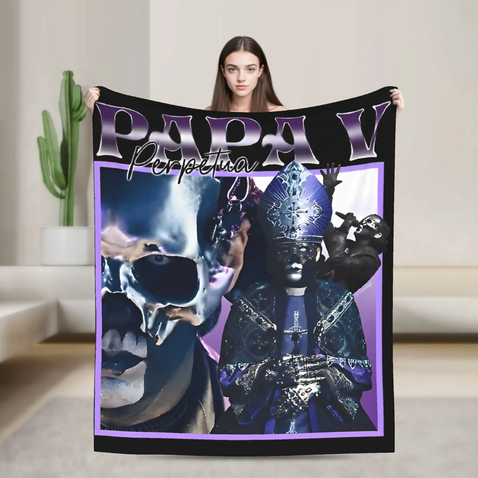 90s Perpetua Ghost  Band Blankets Quality Soft Warm  Bedding Throws Winter Camping Couch Bed Funny Bedspread