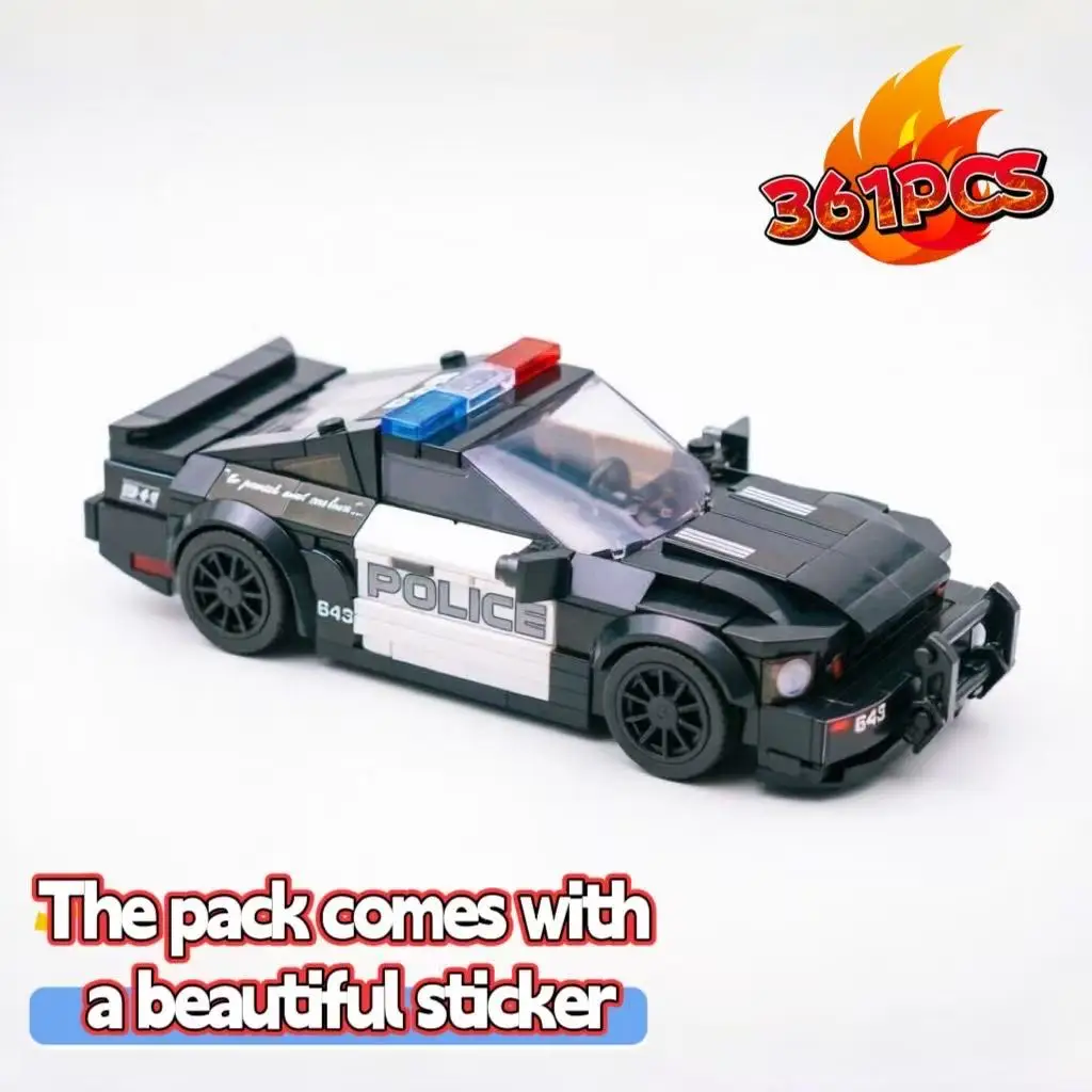 moc-s281シティセキュリティポリスカー-8ワイド-ビルディングブロックおもちゃ-361ピース--男の子向けクリエイティブな誕生日-クリスマスプレゼント-178114