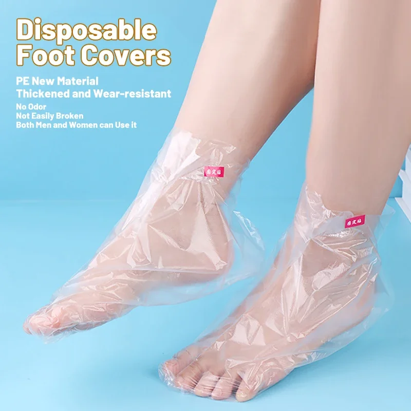 100pcs Waterproof Foot Mask Cover for Chapped Feet Care Transparent Foot Mask for Preventing Feet Infection