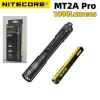 NITECORE MT2A Pro UHi Aluminum Alloy Flashlight 1000 Lumens Beam Throw 255 Meter with NL1416R Rechargeable Li-ion Battery