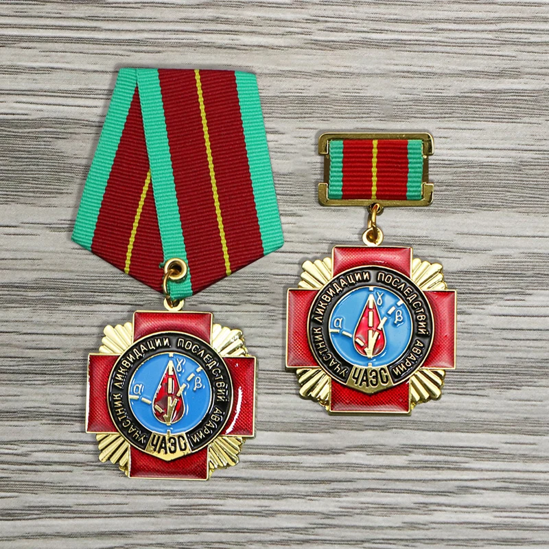 

Ukraine Chernoby Plant Rescuer's Medal Rescue Hero Medal Badge Lapel Pins USSR CCCP