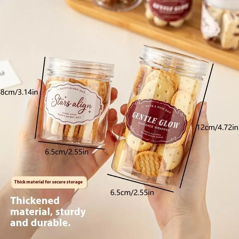 ขวดพลาสติกเปล่าใสปากกว้างสำหรับเก็บอาหาร ขนม คุกกี้ ภาชนะเครื่องสำอาง ครีมทาหน้า กระปุกตัวอย่าง