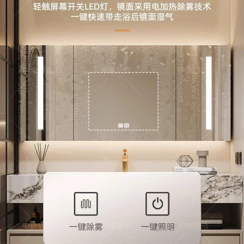 أرفف فاخرة خزائن الحمام مفتوحة مع بالوعة الغرور تخزين خزائن الحمام كريم نمط أثاث الحمام Gabinetti LLBC #4