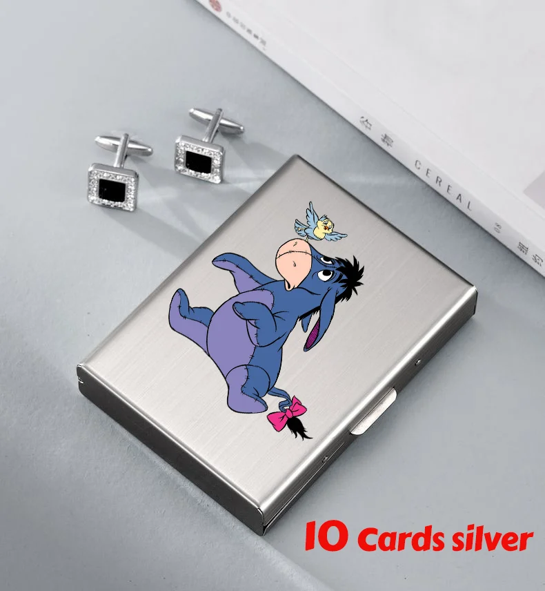 Winnie Anti-Scan RFID 10 kaarten Aluminium metalen creditcardhouder Slanke blokkerende portemonnee-etui Bescherming voor visitekaartjes