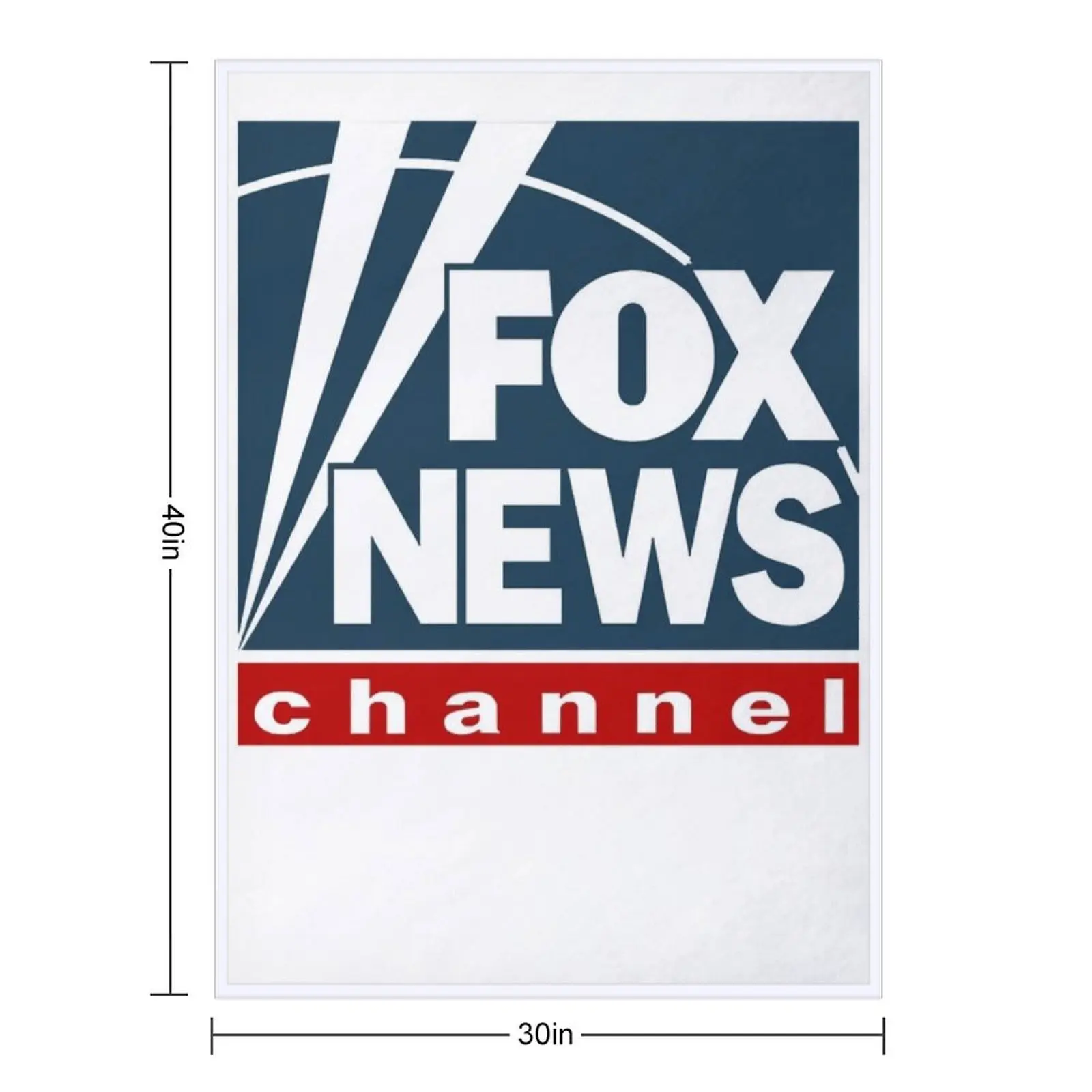 F O X NEWS Logo كلاسيكي تي شيرت رمي بطانية أريكة كبيرة رمي أريكة عملاقة بطانيات متعددة الأغراض #3