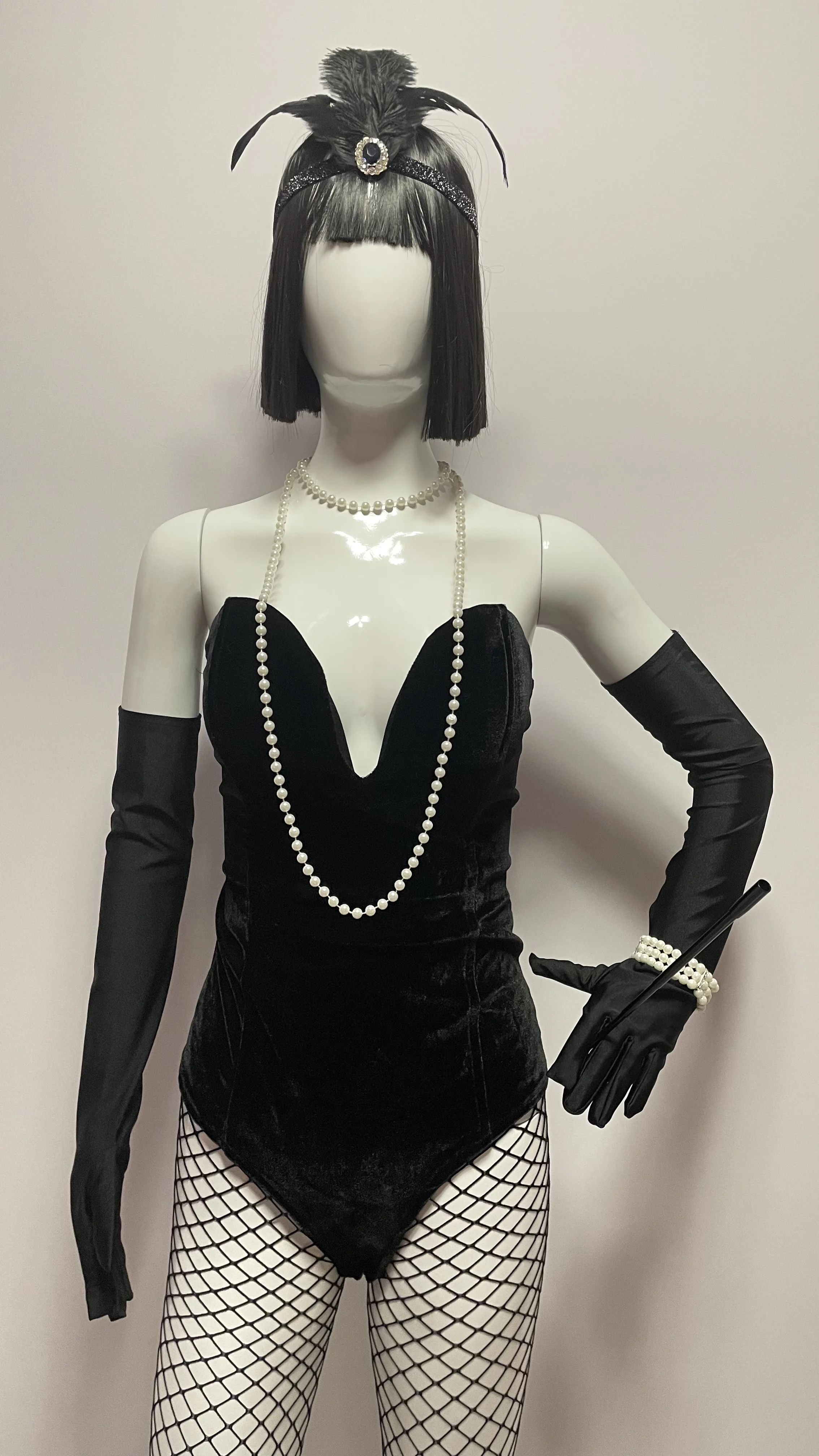 Nightclub Retro Gogo Dance Stage Costume Velvet Bodysuit Rave Outfit Leader Dancer Performance Clothes Pole Dancewear