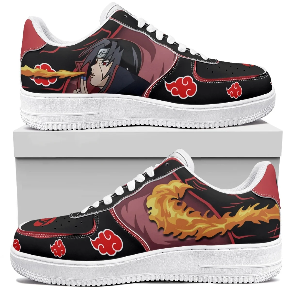 Naruto Anime Schoen Akatsuki Figuur Uzumaki Naruto Mode Basketbal Schoenen Hoge Kwaliteit Sneakers Casual Schoenen Aangepaste Schoen Gift