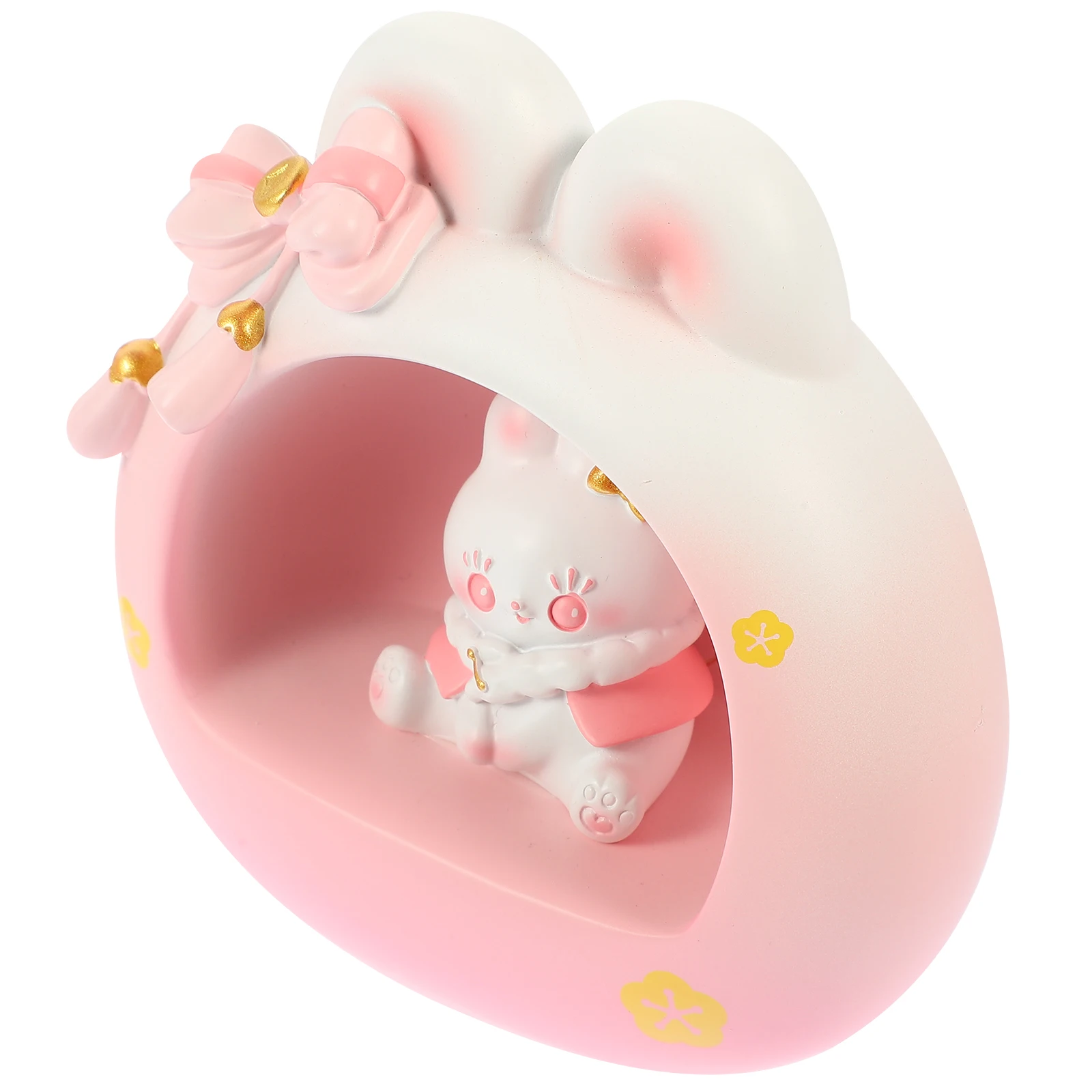 

Lovely Rabbit Night For Kids Bedroom Resin Bedside Lamp Cartoon Decorative Light Portable Nursing Durable Bedroom