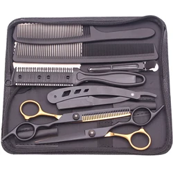6'' Hair Scissors Professional Cutting Shears Thinning Hairdressing Razors Com Set Salon Barber & Home Japan Steel Dropshipping